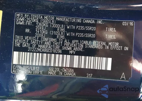 2016 Lexus Rx 350 z USA, uszkodzony, nr VIN 2T2ZZMCA8GC018296